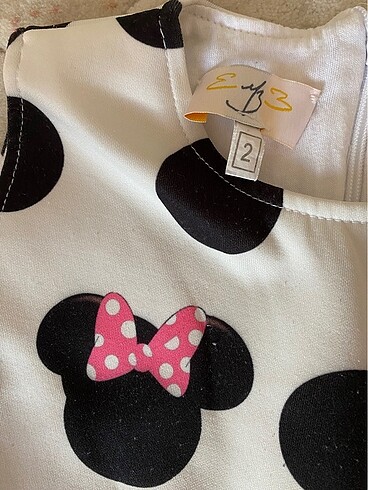 18-24 Ay Beden beyaz Renk Minnie elbise