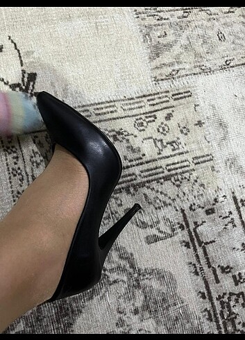 37 Beden siyah Renk Siyah stiletto ayakkabı 