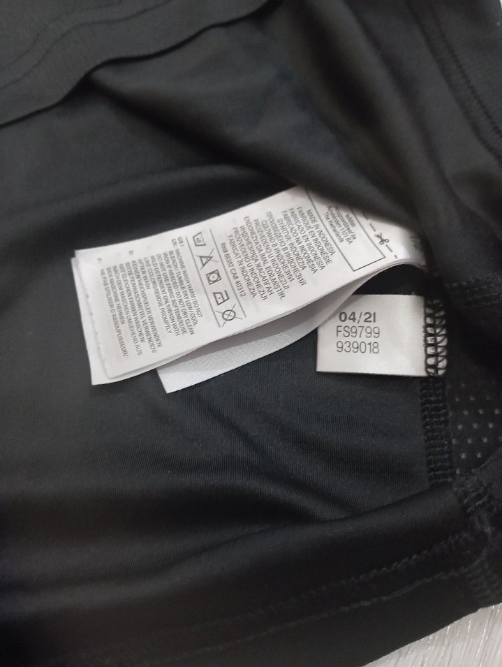 Orijinal Adidas Siyah Spor Tişört — görsel 4/5