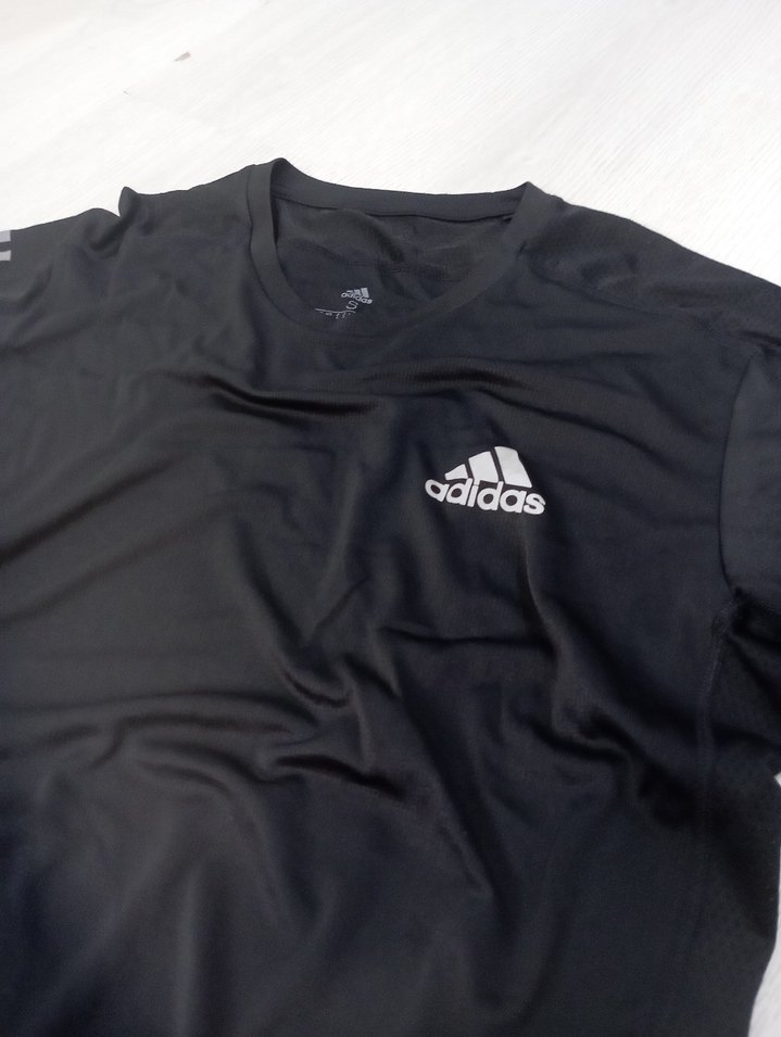 Orijinal Adidas Siyah Spor Tişört — görsel 2/5