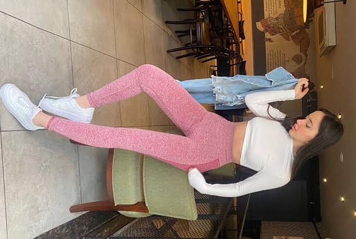 s Beden Gymshark pembe toparlayıcı tayt