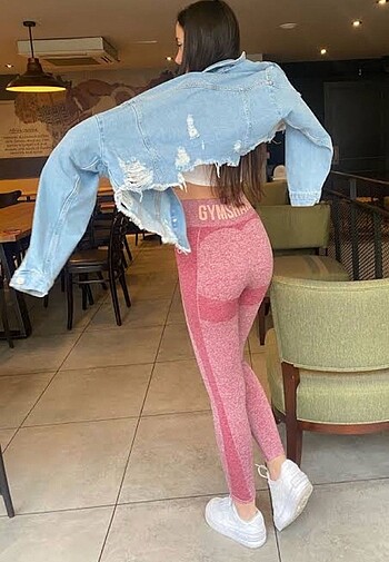 Gymshark pembe toparlayıcı tayt