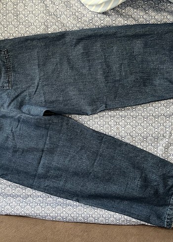 s Beden lacivert Renk Zara Barrel Lacivert Midi Kadın Denim Pantolon