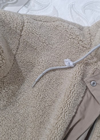 stradivarius pelus uzun mont - Görsel 3