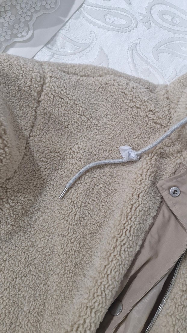 stradivarius pelus uzun mont - Görsel 3