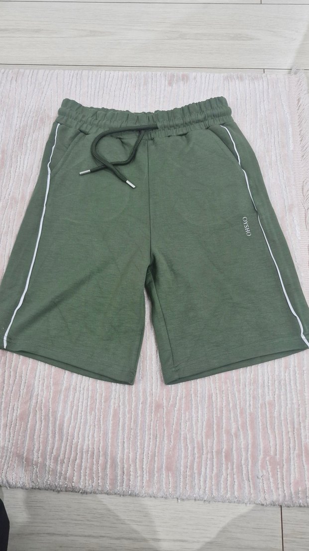 Oysho Haki Rahat Eşofman Altı sort - Görsel 2