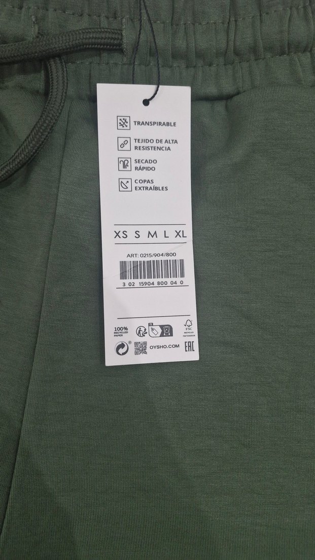 Oysho Haki Rahat Eşofman Altı sort - Görsel 3