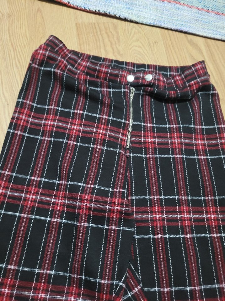 Ekose Grunge Pantolon - Görsel 2