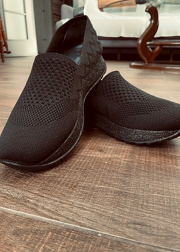 Greyder Siyah Orgu Slip On Spor Ayakkabi