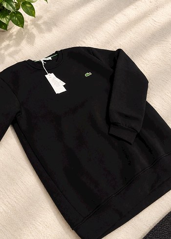 Lacoste Siyah Bisiklet Yaka Sweatshirt