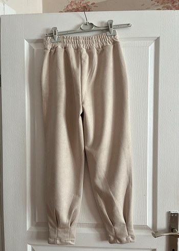 Bej Kadın Süet Rahat Kesim Eşofman Altı - Görsel 3