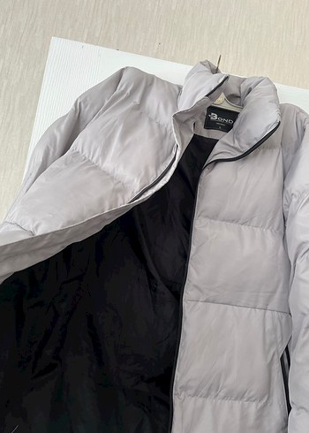 Gri Kadın Midi Kışlık Mont - Görsel 3