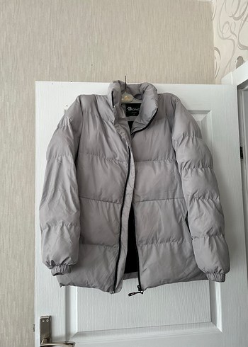 Gri Kadın Midi Kışlık Mont - Görsel 2