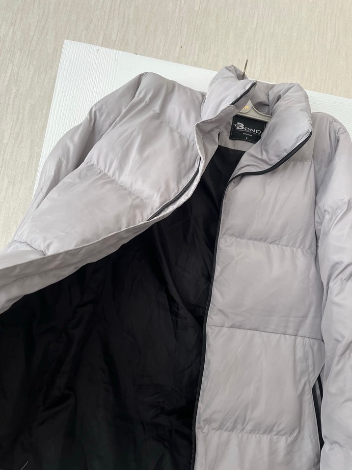 Gri Kadın Midi Kışlık Mont - Görsel 3