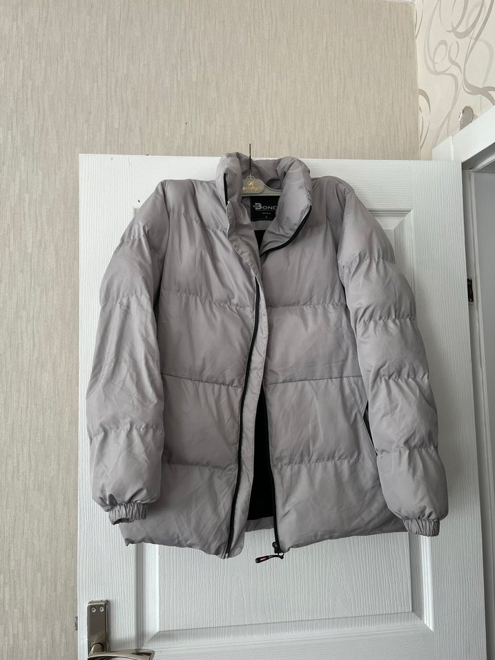 Gri Kadın Midi Kışlık Mont - Görsel 2