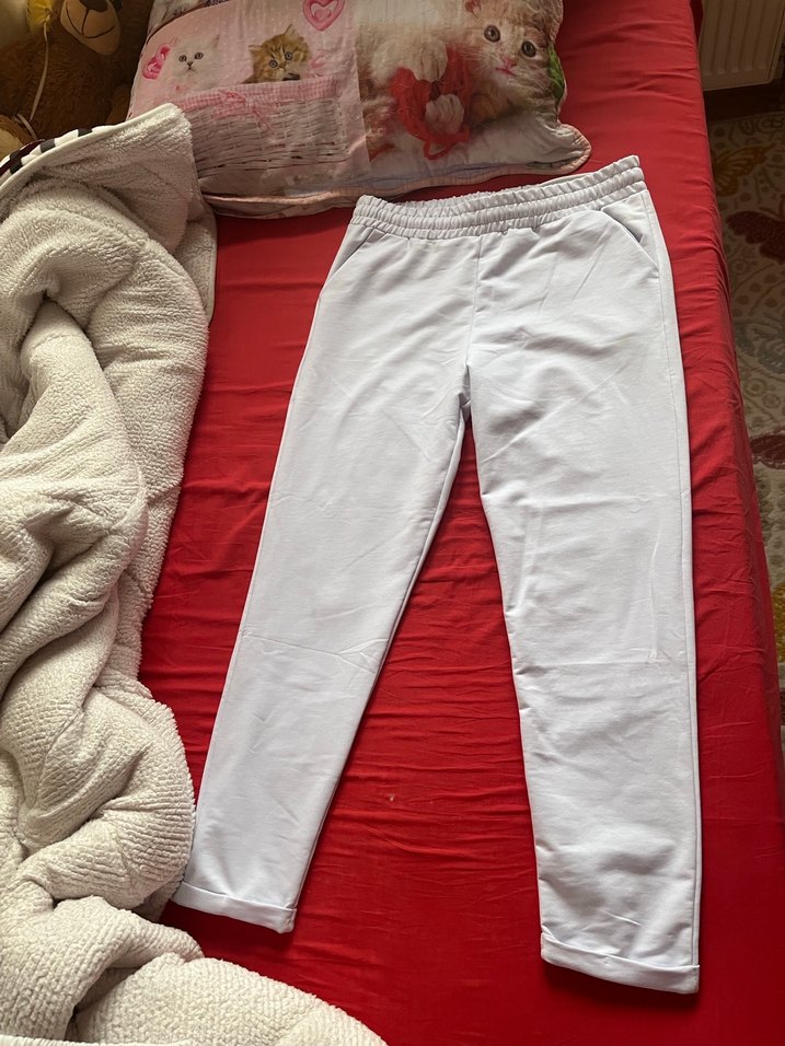 Beyaz Kadın Spor Eşofman Altı - Görsel 2