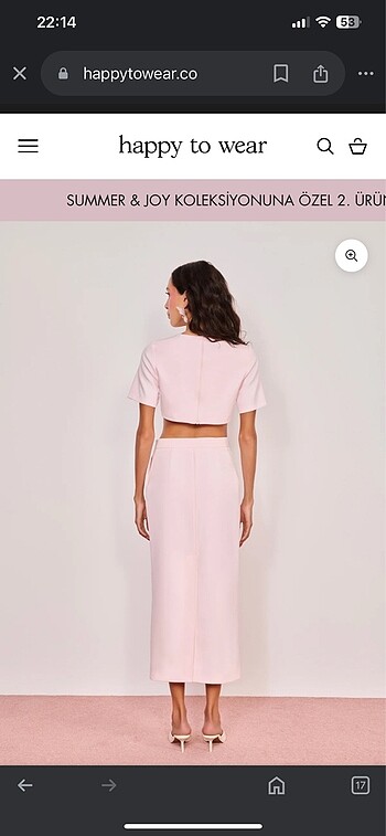 38 Beden pembe Renk Orijinal happy too wear