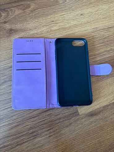 Beden İPHONE 6 PLUS CÜZDANLI MOR KADİFE TELEFON KILIFI