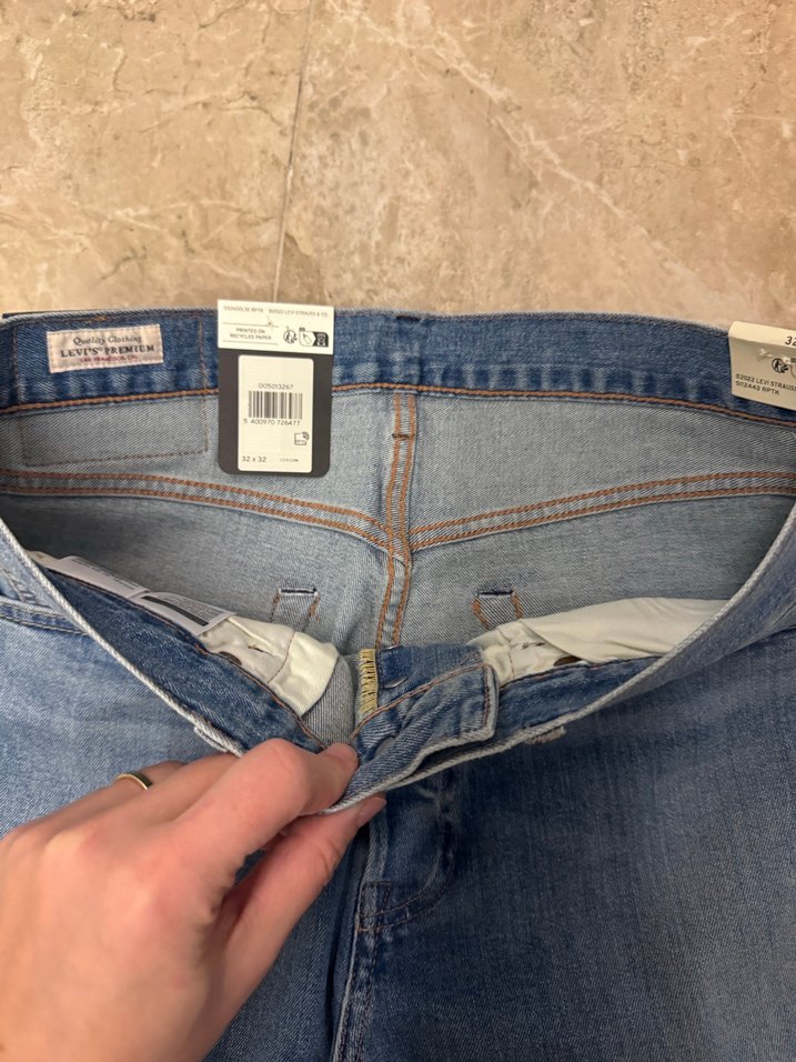 Levis 501 jean pantolon. 32 iç boydur. - Görsel 2