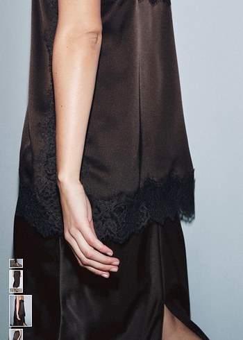 Zara saten etek - Görsel 3