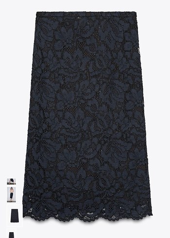Zara Dantel Detaylı Etek - Görsel 4