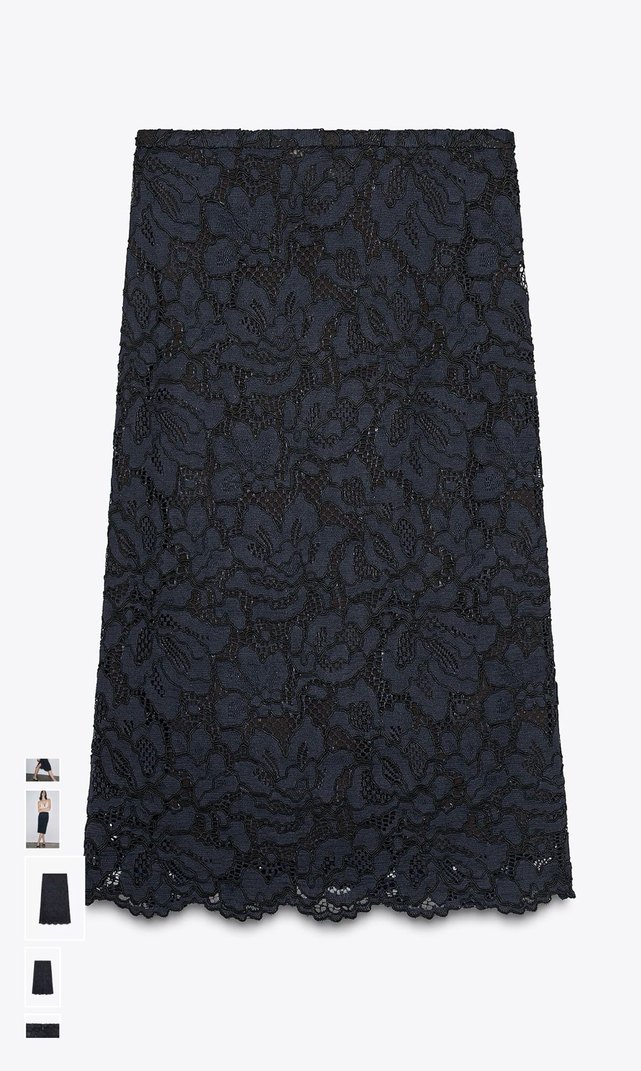 Zara Dantel Detaylı Etek - Görsel 4