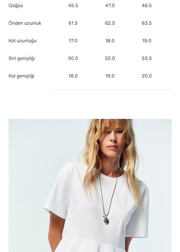 Zara Beyaz Pamuklu Kısa Kollu volanlı bluz - Görsel 6