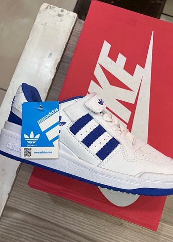 Adidas Beyaz Mavi Retro Spor Ayakkabi