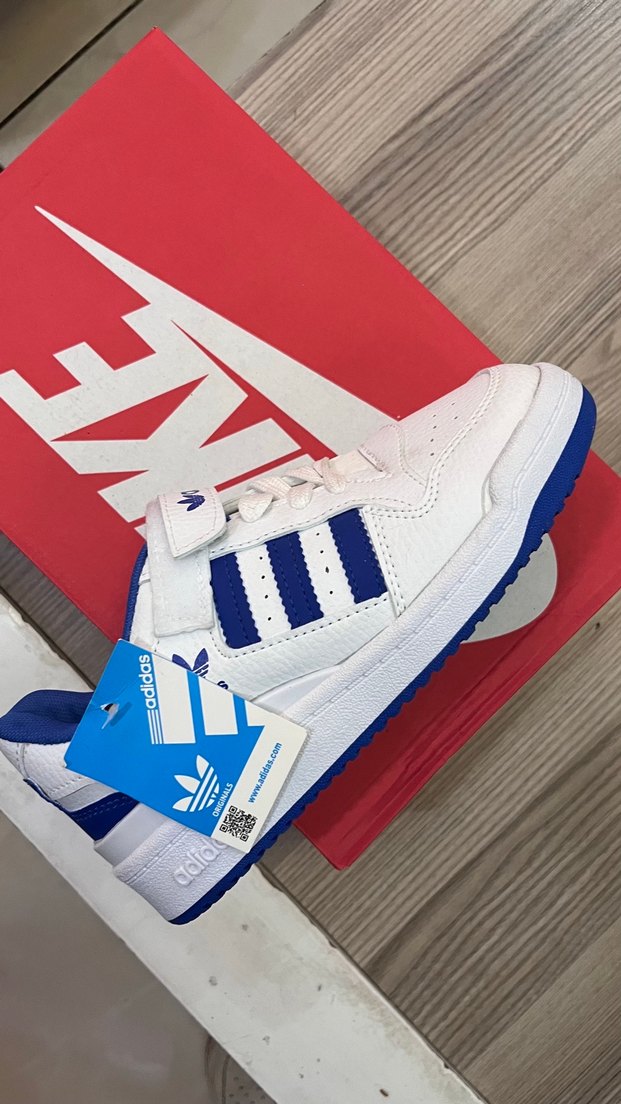 Adidas Beyaz Mavi Retro Spor Ayakkabı — görsel 3/4