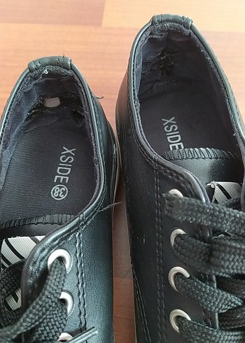 38 Beden beyaz Renk Siyah Beyaz Bağcıklı Kadın Spor Ayakkabı