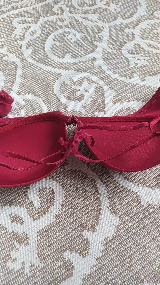 Bordo Renkli Destekli Sütyen - Görsel 4