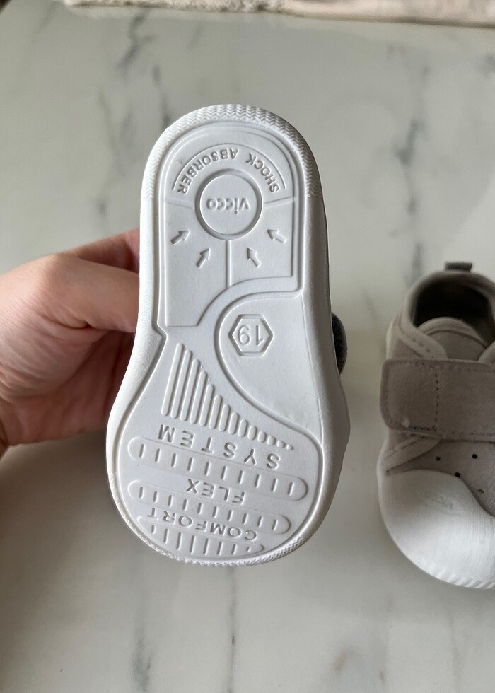 Vicco gri bebek ilk adım ayakkabısı - Görsel 4