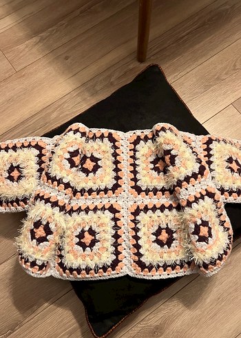 Bebek bohem örgü ceket - Görsel 2