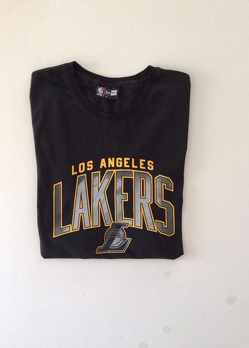 Siyah LAKERS Baskılı Erkek Tişört