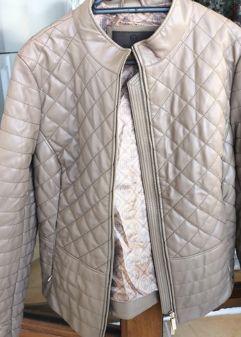 Pierre Cardin Bej Deri Ceket