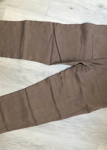 Kadın Keten Kemerli Pantolon - Görsel 4