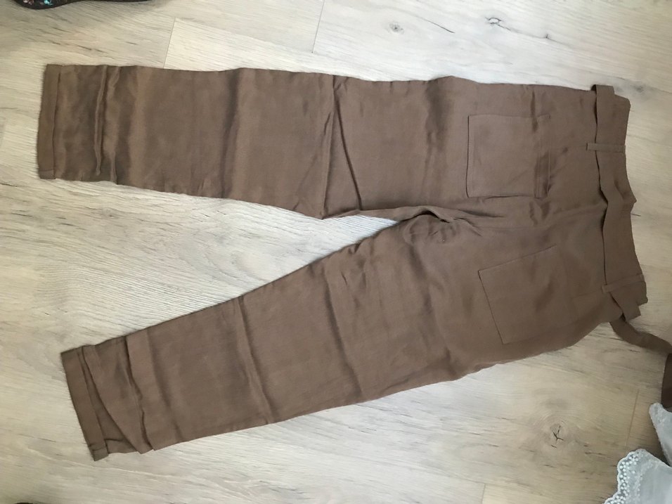 Kadın Keten Kemerli Pantolon - Görsel 4