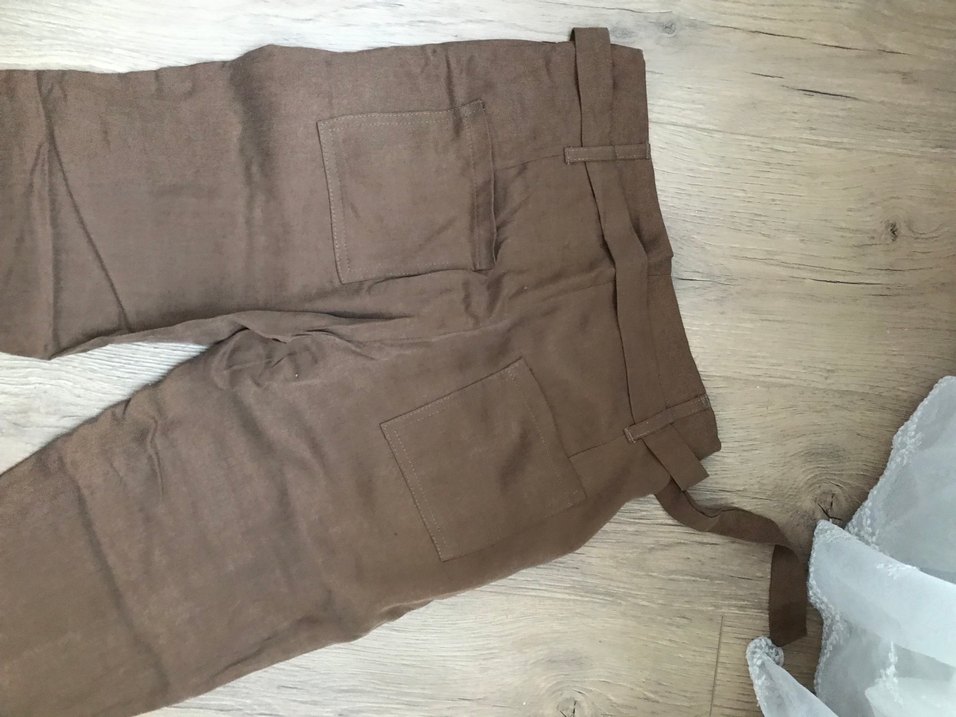 Kadın Keten Kemerli Pantolon - Görsel 5