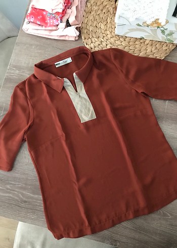 Kahverengi Kadın Tişört - Görsel 2