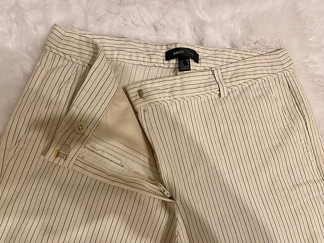 Mango çizgili dar pantolon