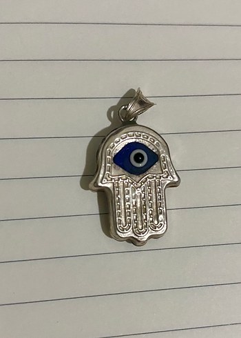 Beden 925 ayar Nazar Boncuklu Hamsa Kolye Ucu