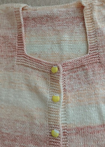 Kız Çocuk Çok Renkli Örgü Yelek - Görsel 2