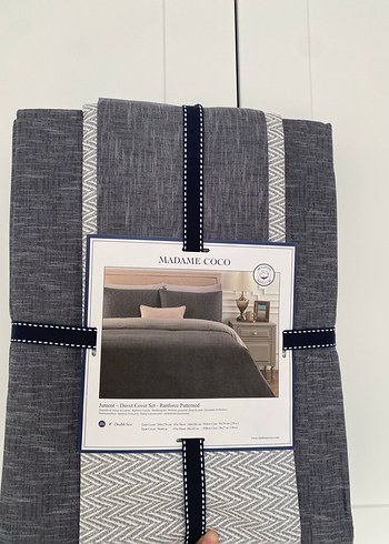 Madame Coco Gri Baskılı Nevresim Takımı - Görsel 2