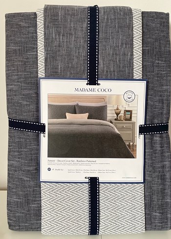 Madame Coco Gri Baskılı Nevresim Takımı - Görsel 3