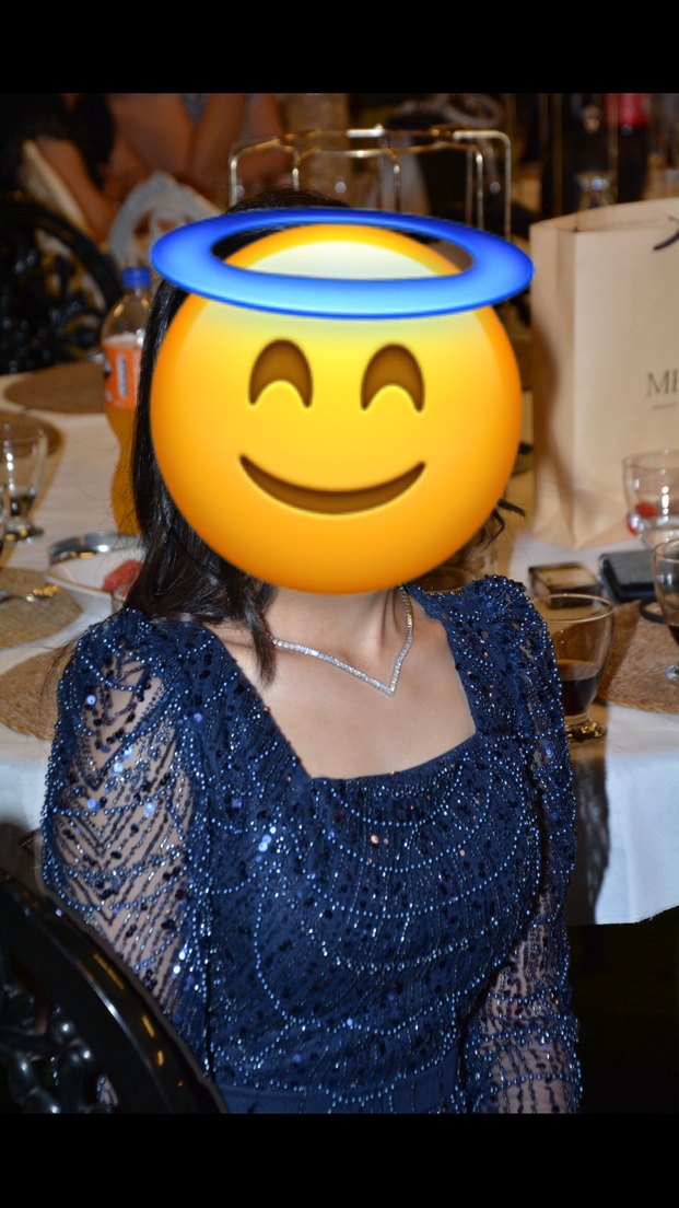 Lacivert taşlı abiye - Görsel 3