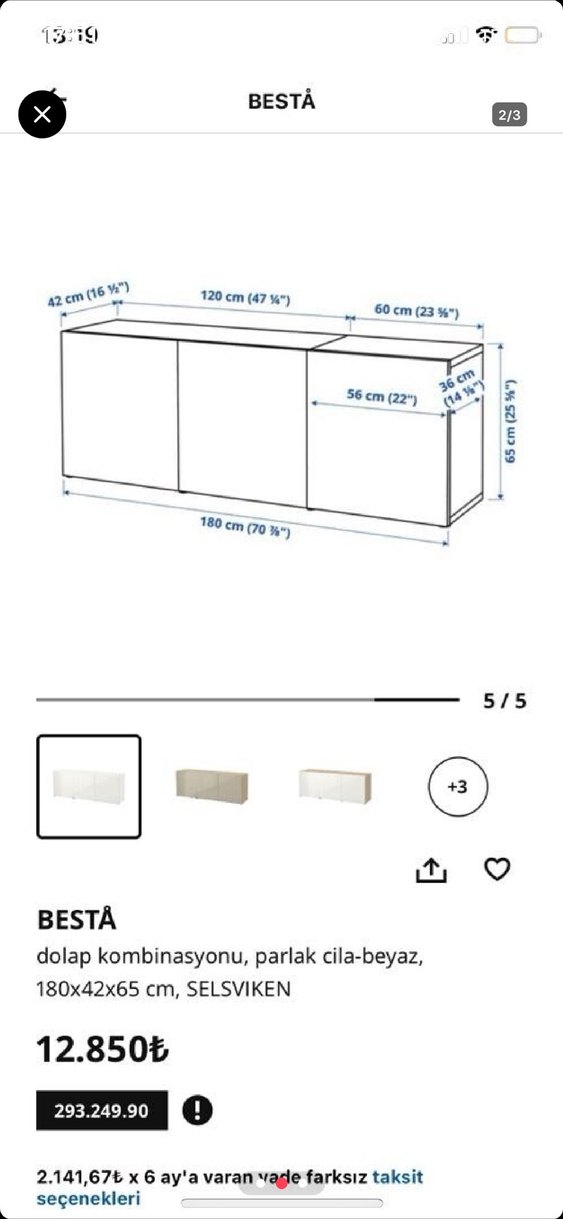 İkea Besta dolap - Görsel 2