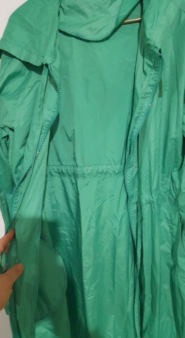 Yeşil Midi Kadın Yağmurluk - Görsel 3