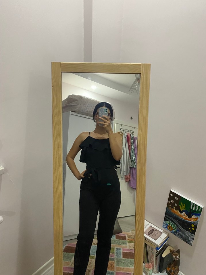 siyah tulum - Görsel 4