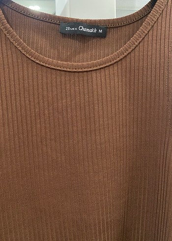 kahverengi crop top - Görsel 4
