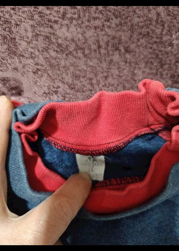 Adidas Mavi Kırmızı Erkek Sweatshirt - Görsel 4